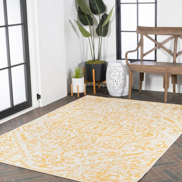 Estrella Bohemian Medallion Textured Weave Indoor/outdoor Area Rug